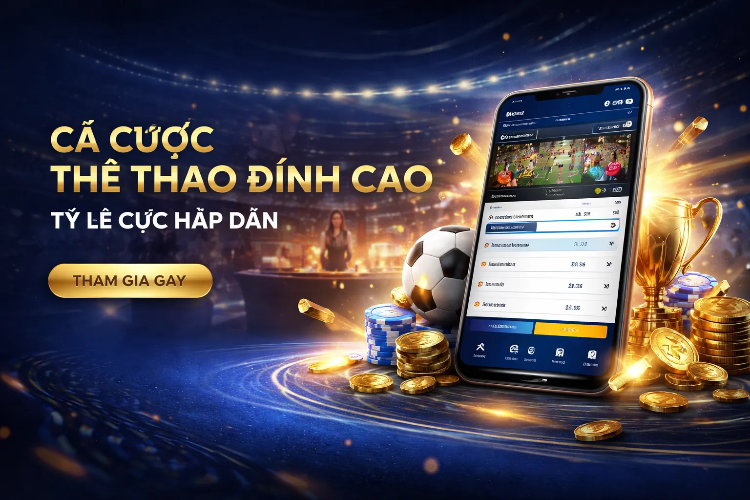 Sân vận động thể thao với logo yoo88, tượng trưng cho cá cược thể thao trực tuyến tại Việt Nam